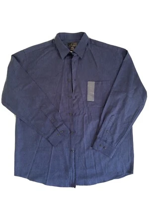 J. Ferrar Mens Plus Size L Blue Shirt Long Sleeve Button Front Large Grande NWT - Image 1 of 4