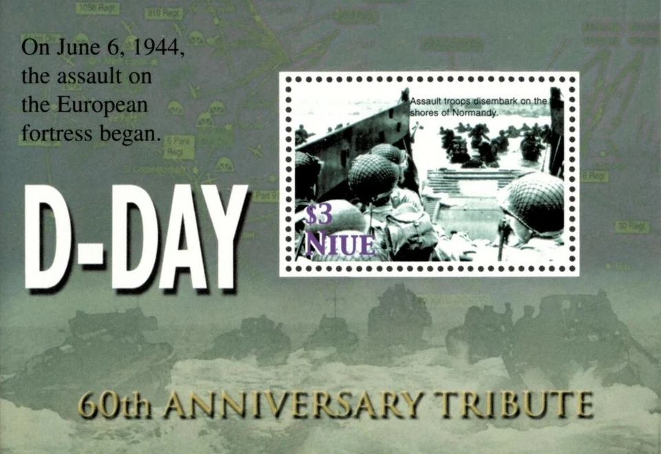 Niue 2004 - Día D 60 Aniversario Segunda Guerra Mundial - Hoja de recuerdo - Sc 791 - MNH Foto 1 de 1