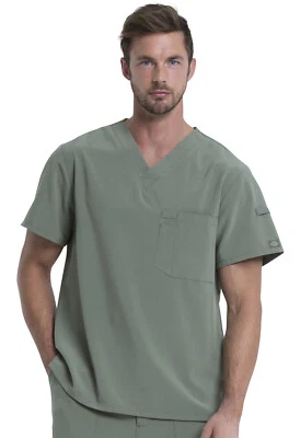 Blusa Médica Dickies EDS Essentials Hombre Cuello en V DK635 OLV Oliva Envío Gratis Foto 1 de 4
