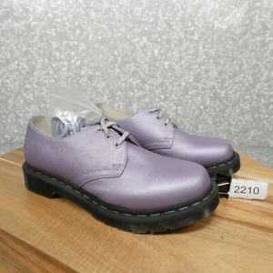 Dr Martens Oxford Womens 8 Metallic Purple Leather Lace Up Chunky Shoe 24983 - Picture 1 of 12