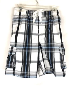 Kanu Surf, Boy’s Size 7 White/Grey Board Shorts, Pockets, Swimwear - Picture 1 of 2