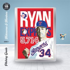 Nolan Ryan - The Ryan Express - ACEO ART CARD - Rangers - Custom Designed