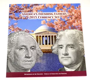 2015 AMERICA'S FOUNDING FATHERS CURRENCY SET $1 & $2 MATCHING SERIAL NUMBERS - Picture 1 of 3