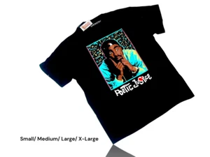 Poetic Justice T-Shirt Tupac Shakur Black Graphic Print Cotton by Chemistry, New - Picture 1 of 16