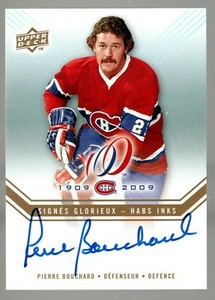 PIERRE BOUCHARD 2008-09 Upper Deck Montreal Canadiens Centennial HABS INKS AUTO