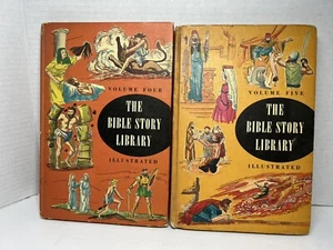 The Bible Story Library 1963 Volume four & Five Illustrated - Hardback BOOK - Picture 1 of 6