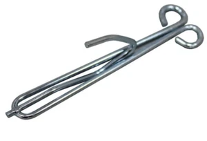 Slip-In Drapery Curtain Hooks, Metal, 2 Prong Pocket Pleat Hanger, Pack of 14 - Picture 1 of 1