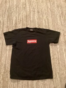 Vintage 2000s Y2K SUPREME Bogo Box Logo T Shirt Black Sz M - Picture 1 of 5