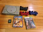 Sony Playstation 1 Ps1 Console - Authentic Controllers - Untested No Power Cord