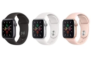 Apple Watch Series 5 44mm A2095 GPS + Cellular LTE + Wi-Fi Case + Band - Good - Afbeelding 1 van 8