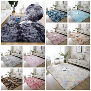 Fluffy Faux Fur Area Rug Non Slip Large Floor Carpet Rugs Soft Living Room Mat A