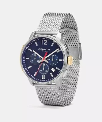 Reloj Coach Slim Cronógrafo Acero Inoxidable Esfera Azul Hombre Foto 1 de 4