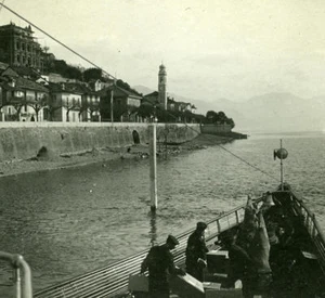 Italien Alpen Lago Maggiore Ghiffa altes Possemiers Stereo Foto 1910 - Bild 1 von 3