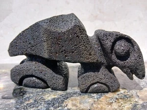 Stone Sculpture Reptile Lizard Turtle Dinosaur Rock Carving Carved Animal Art - Picture 1 of 24