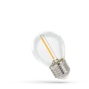 LED E27 G45 Filament klar 1W 230V 60lm Tropfenform 300° Extra Warmweiß 1800K - Bild 1 von 2