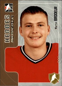 2005-06 ITG Heroes and Prospects Devils Hockey Card #1 Martin Brodeur