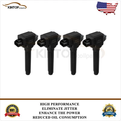 Paquete de 4 bobinas de encendido para Mitsubishi Outlander 2,4 L l4 2014 2015 2016 2017 Foto 1 de 4