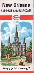 1966 Esso Road Map: New Orleans and Louisiana Gulf Coast NOS - Picture 1 of 1