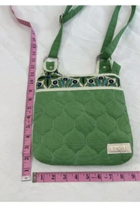 Cinda B Verde Bonita Green Quilted Cross Body Purse Handbag Bag Tote Hipster - Picture 1 of 2