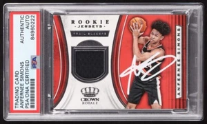 Anfernee Simons - 2018 Crown Royale - Rookie Jersey Autograph - HARD SIGNED - Bild 1 von 2