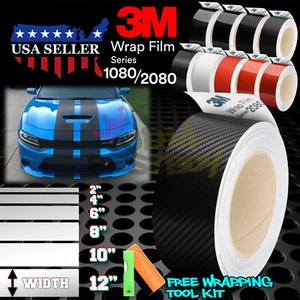 3M 1080 2080 Racing Stripes Vinyl Wrap Rally Stripe Decal Sticker Hood Roof - Bild 1 von 15