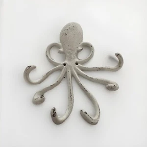 NEW Coastal Distressed OCTOPUS Wall HOOK 6 3/4” Beach Nautical Decor - Picture 1 of 2