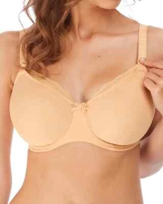Freya Pure Nursing Bra 36DD Drop Cup Nude Beige Underwired Padded Full Cup 1581 - Image 1 of 4