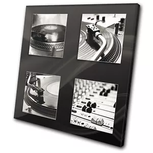 DJ Club Mazzi Vinile Tavoli Gira TELA SINGOLA PARETE ARTE Stampa Immagine VA - Foto 1 di 1
