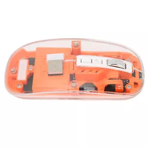 Clear Wireless Gaming Mouse 2400DPI Transparent Silent - Picture 1 of 24
