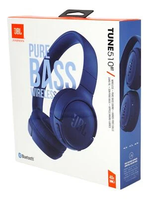 JBL Tune 510BT - WIRELESS PURE BASS SOUND - Blau - Neu & OVP - Bild 1 von 4