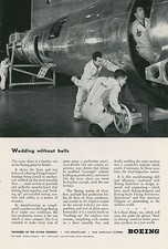 1943 Boeing Aircraft Ad B-17 Flying Fortress Construction of Fuselage Factory