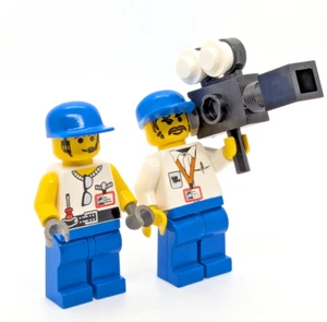 Lego Movie Studios Minifigure Lot:  Cameraman (stu001) & Grip (stu005) 1349 1351 - Picture 1 of 5