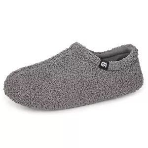 VeraCosy hochwertige Universal Pantolette Hausschuhe Fell gefüttert warm Memory Foam - grau - Bild 1 von 13