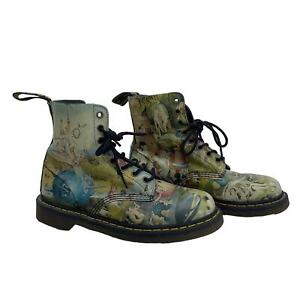 Dr. Martens Hieronymus Bosch Pascal Heaven Leather Combat Boots Women’s Size 8