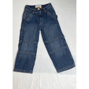 The Children's Place Bottoms Fleece Lined Carpenter Jeans Blue size 4 pre-owned - Picture 1 of 8