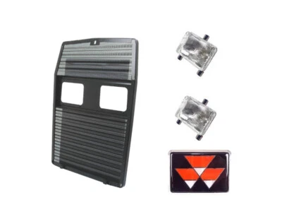 Rejilla delantera 710 mm cabina alta e insignia y kit de luces para tractor Massey Ferguson 399 Foto 1 de 2