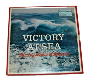 1970 Vtg Reader’s Digest “TVictory at Sea" 33rpm Boxed Set 4 Albums - Picture 1 of 3