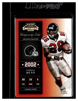 2002 Playoff Contenders Championship Ticket #77 Warrick Dunn /250 - Image 1 of 2