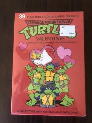 Teenage Mutant Ninja Turtles Valentines Card Set - Rare NEW - 42 Cards - Image 1 of 4