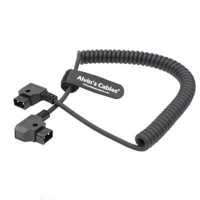 D-Tap Male to Dtap Male Coiled Extension Cable for DSLR Rig Battery 1M - Image 1 of 4