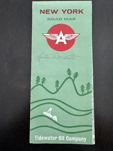 Tidewater Oil Company Flying A 1963 New York State Vintage Road Map - Picture 1 of 7