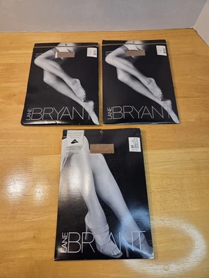 3 pares de pantimedias Lane Bryant beige Daysheer x2 y perfectamente transparentes x1 PLUS Foto 1 de 4