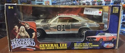 1/18 Joyride The Dukes of Hazzard 'The General Lee' 充电器 罕见 Chrome Chase — 第 1/4 张图片