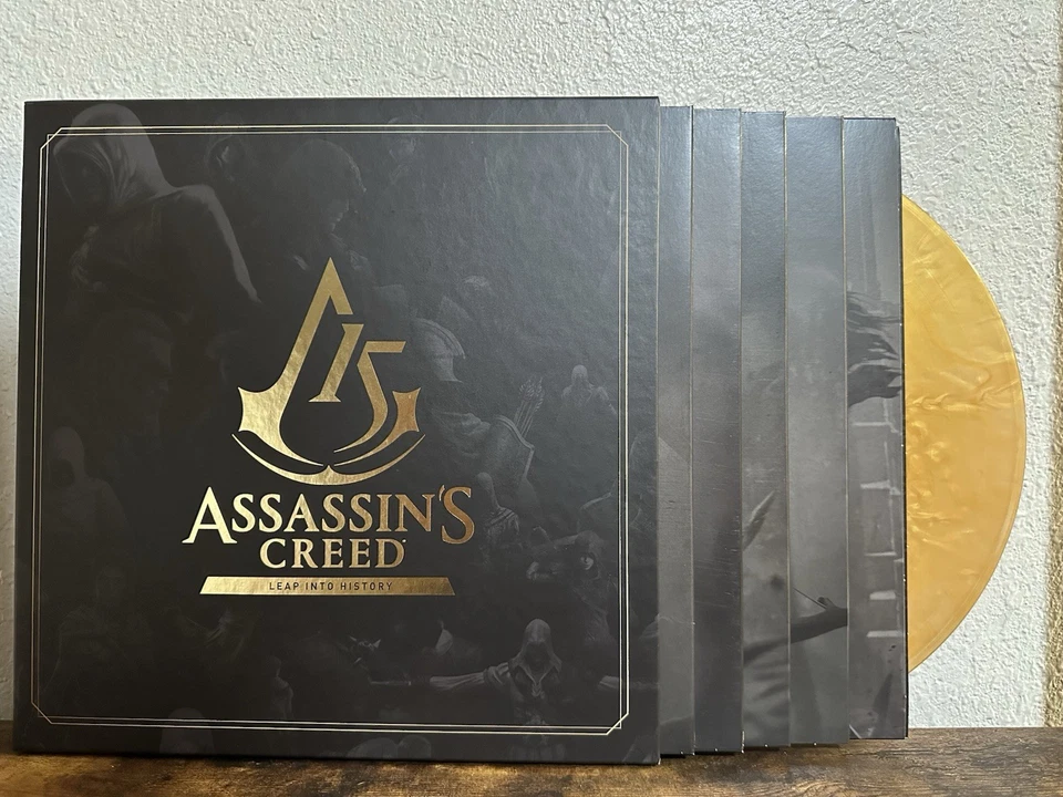 Assassin's Creed Leap Into History Soundtrack Gold Vinyl Record 5 LP Box Set VGM - Image 1 of 1