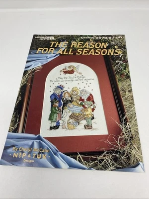 VTG 1994 The Reason For All Seasons" Cross Stitch Leisure Arts Leaflet #2578 - Image 1 of 4