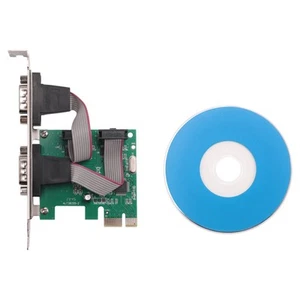  PCI-E PCI Express Dual Serial DB9 RS232 2 Ports Controller Adapter Card1572 - Afbeelding 1 van 7