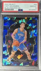 Chet Holmgren 2022 Panini Select Blue Cracked Ice Rookie RC PSA Gem 10  - Bild 1 von 2