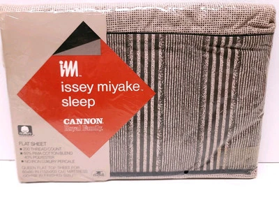 NOS Cannon Royal Family Issey Miyake Sleep Queen Flat Top Sheet Suna Dunes USA - Image 1 of 4