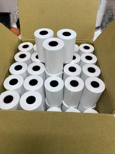 Papel térmico 2 1/4 x 50' tarjeta de crédito caja registradora POS papel de recibo 100 rollos - Imagen 1 de 3