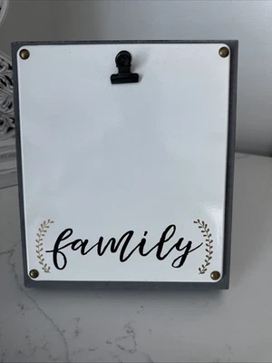 Marco de fotos de mesa con clip de sentimiento "familiar" Mainstays 4x6 🖼️ Foto 1 de 4